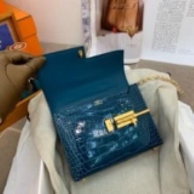 wholesale quality hermes verrou 17 shiny allligator vert bosphore ghw
